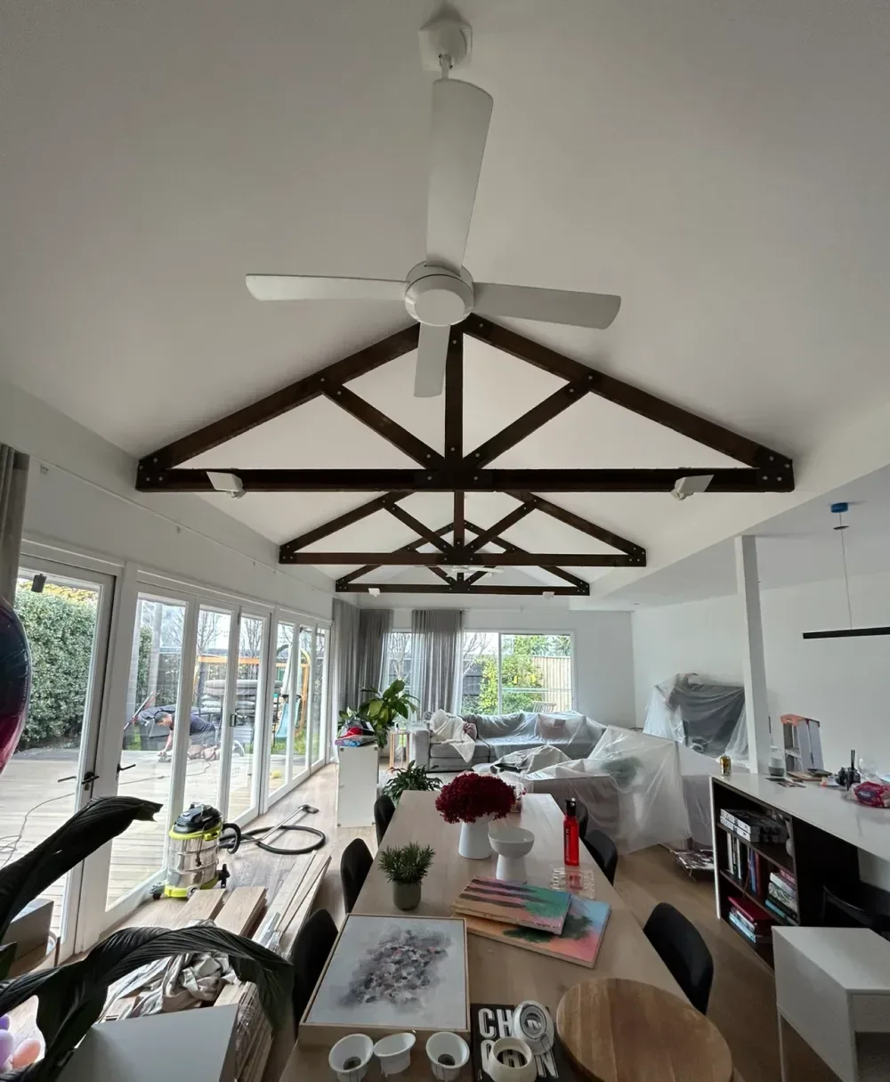 Interior living room painting job.