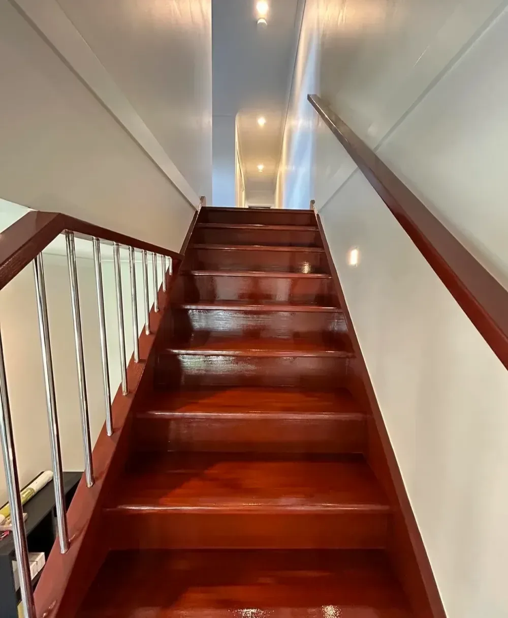 Interior walls and stairs painting job.